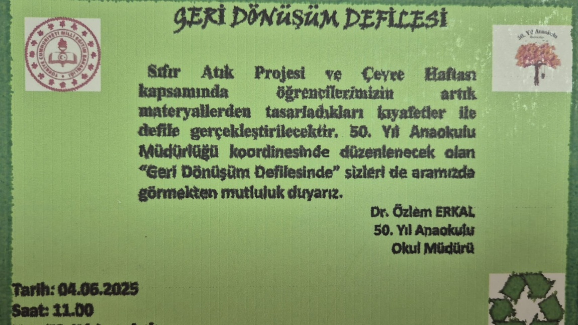 GERİ DÖNÜŞÜM DEFİLESİ